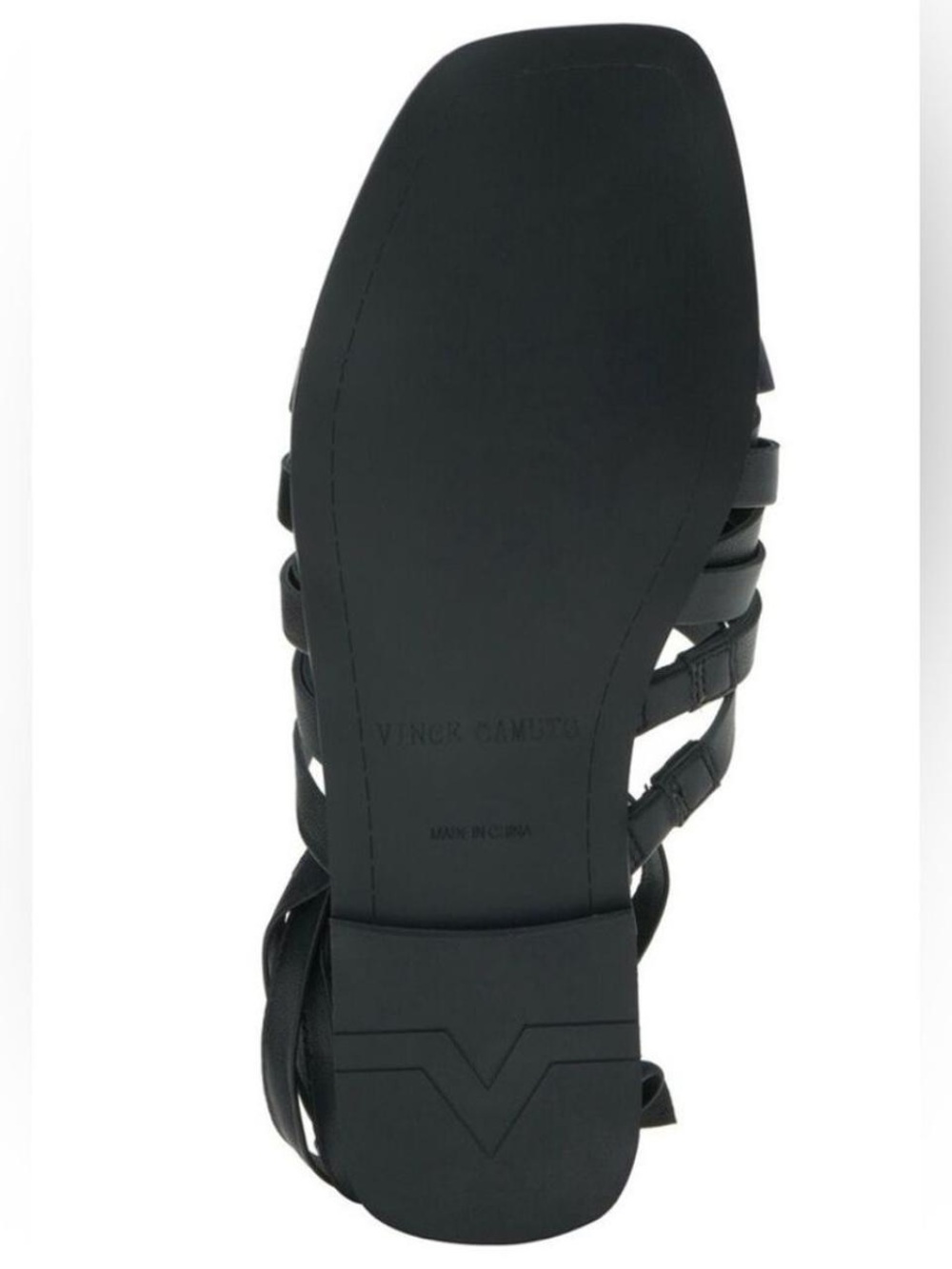Vince Camuto Black Levelin Leather Lace-Up Black Sandals - Picture 4 of 10